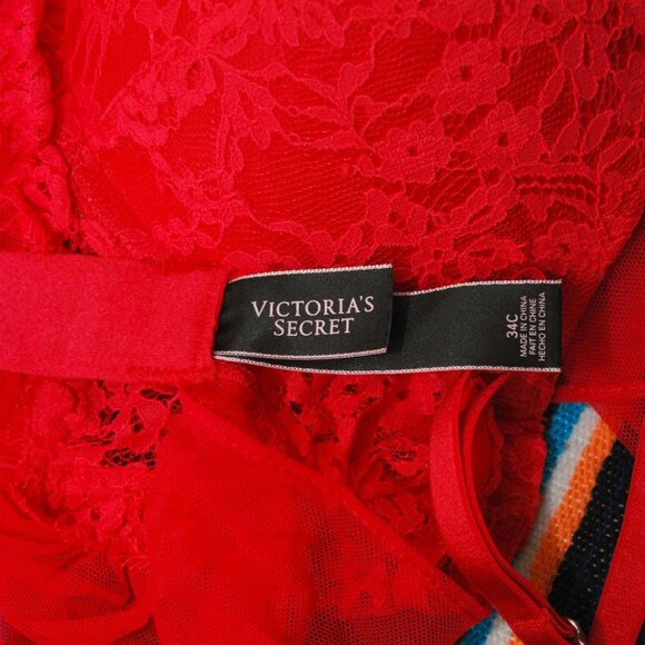 Y2K Victoria's Secret Babydoll Dress (M) medium red vintage lingerie cami top - Picture 8 of 8